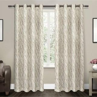 ATI Home Oakdale Textured Linen Sheer Grommet Top Curtain Panel Pair