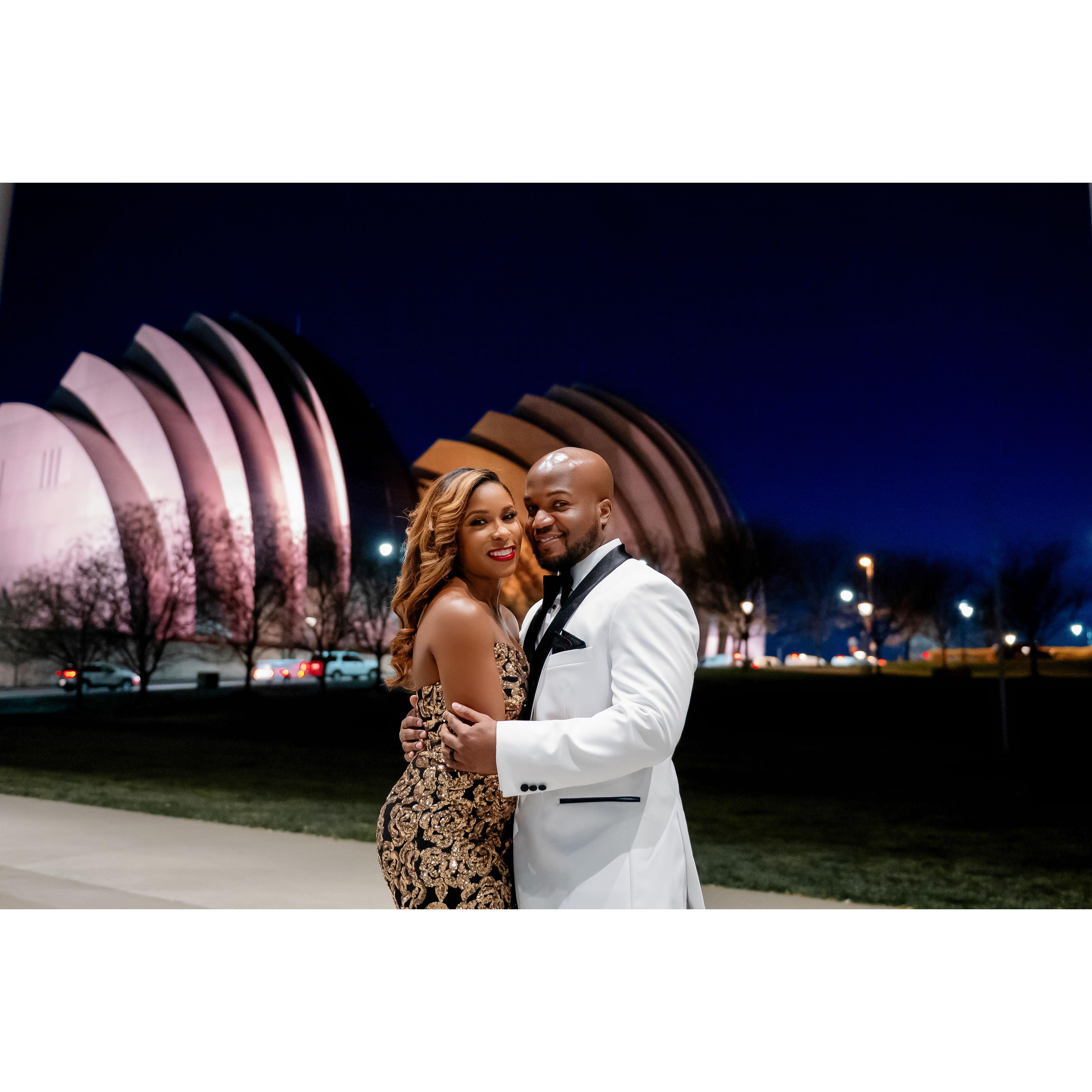 This is in front of the Kauffman Performing Arts Center in Kansas City, Missouri.