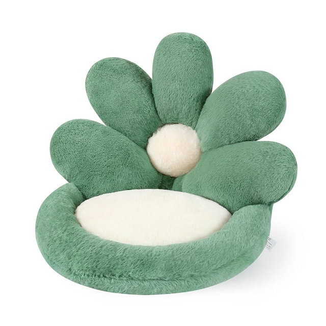 Ditucu Flower Shape Chair Pillow Cute Seat Cushion 21 inch Comfy Lazy Sofa Floor Pillows Dorm Seating for Bedroom Decor Green