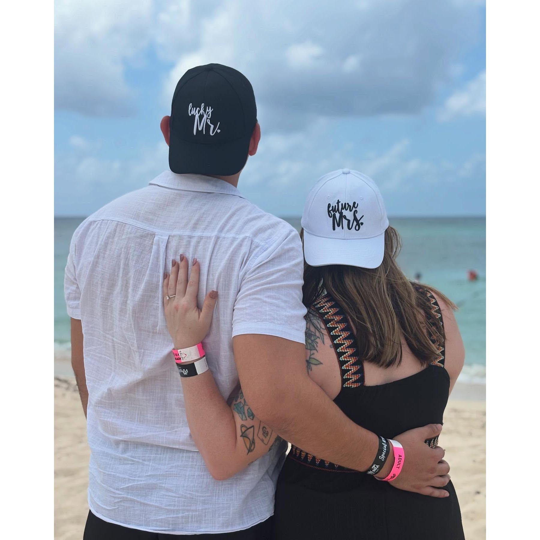 Engagement photos on the beach in Cozumel!