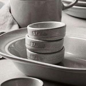 Staub Ceramic Dinnerware 4-pc Condiment Dish Set - White Truffle