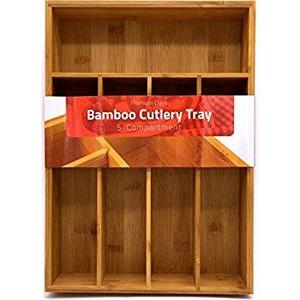 Bamboo Kitchen Tray Organizer by Utopia Kitchen