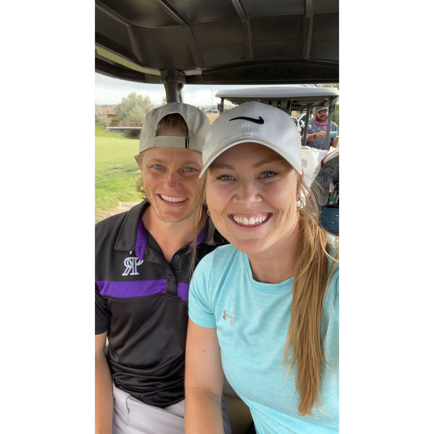 Golfing together is one of our favorite hobbies