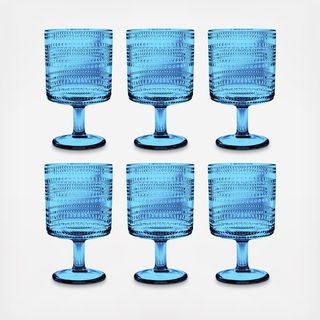 Beaded Acrylic Stacking Wine Goblet, Set of 6