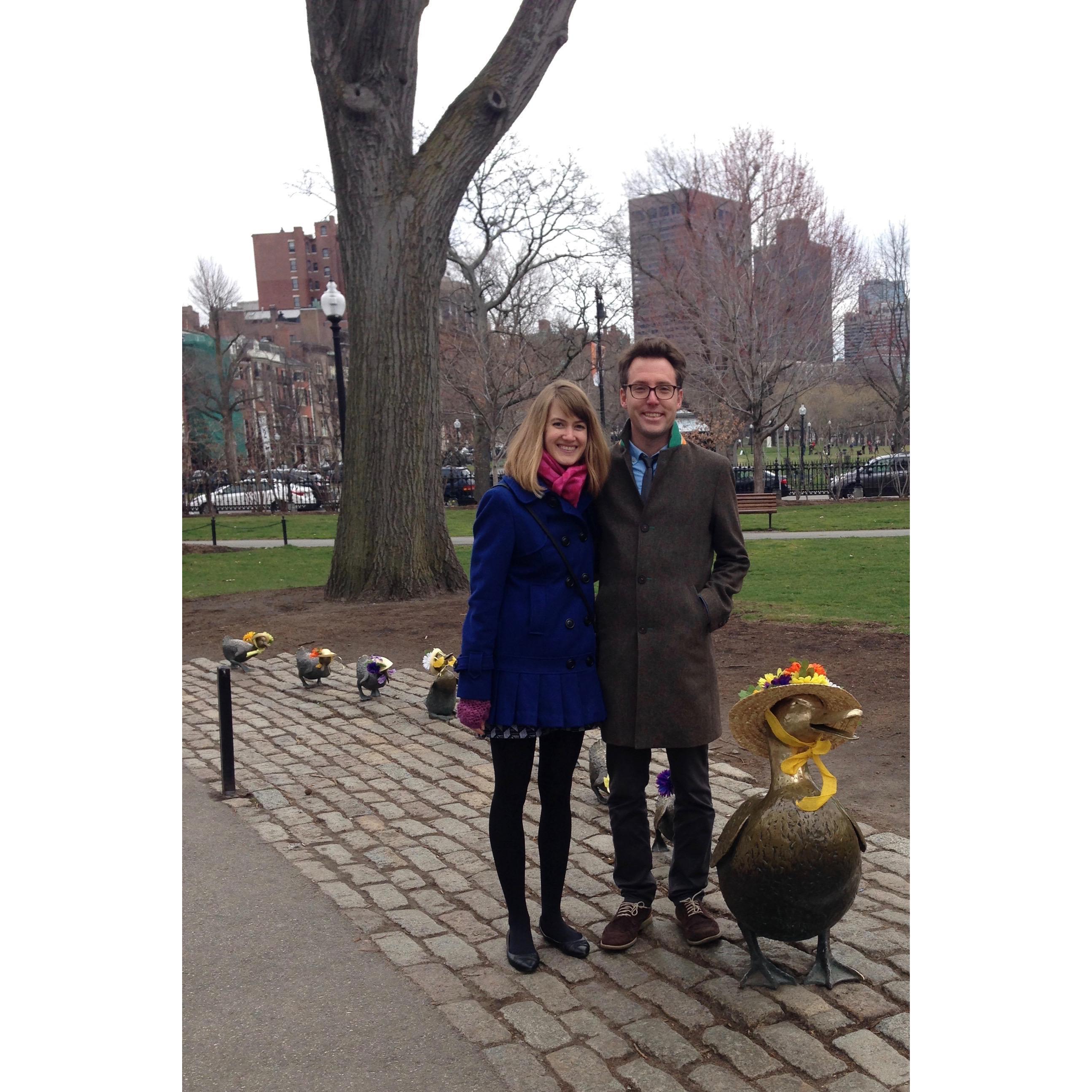 Our Easter tradition - seeing the Boston Public Garden ducklings!