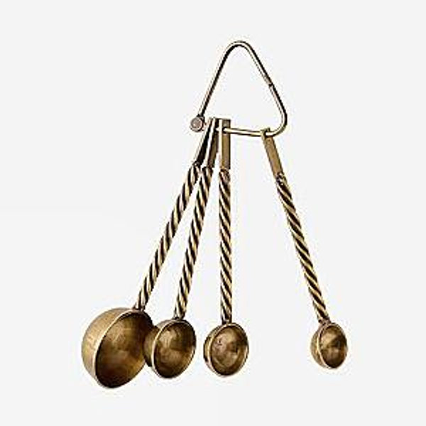 Antique Brass Twisted Measuring Spoons