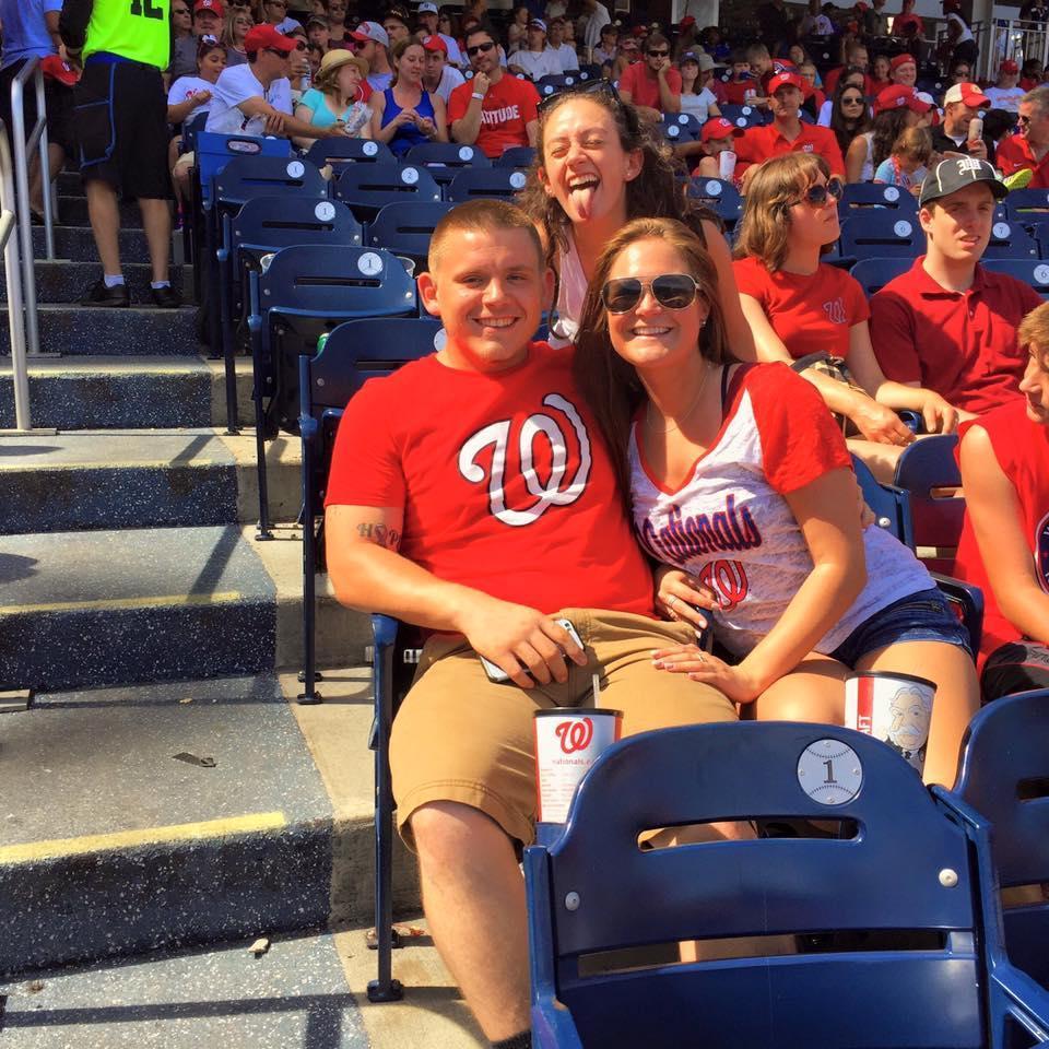 Nationals game in the summer of 2015. We went to lots of Nats games that summer!