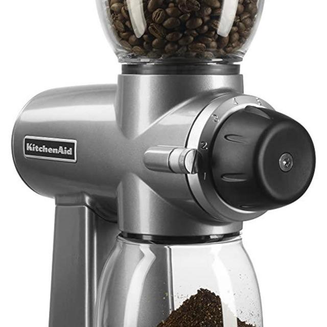 KitchenAid KCG0702CS Burr Coffee Grinder, Contour Silver