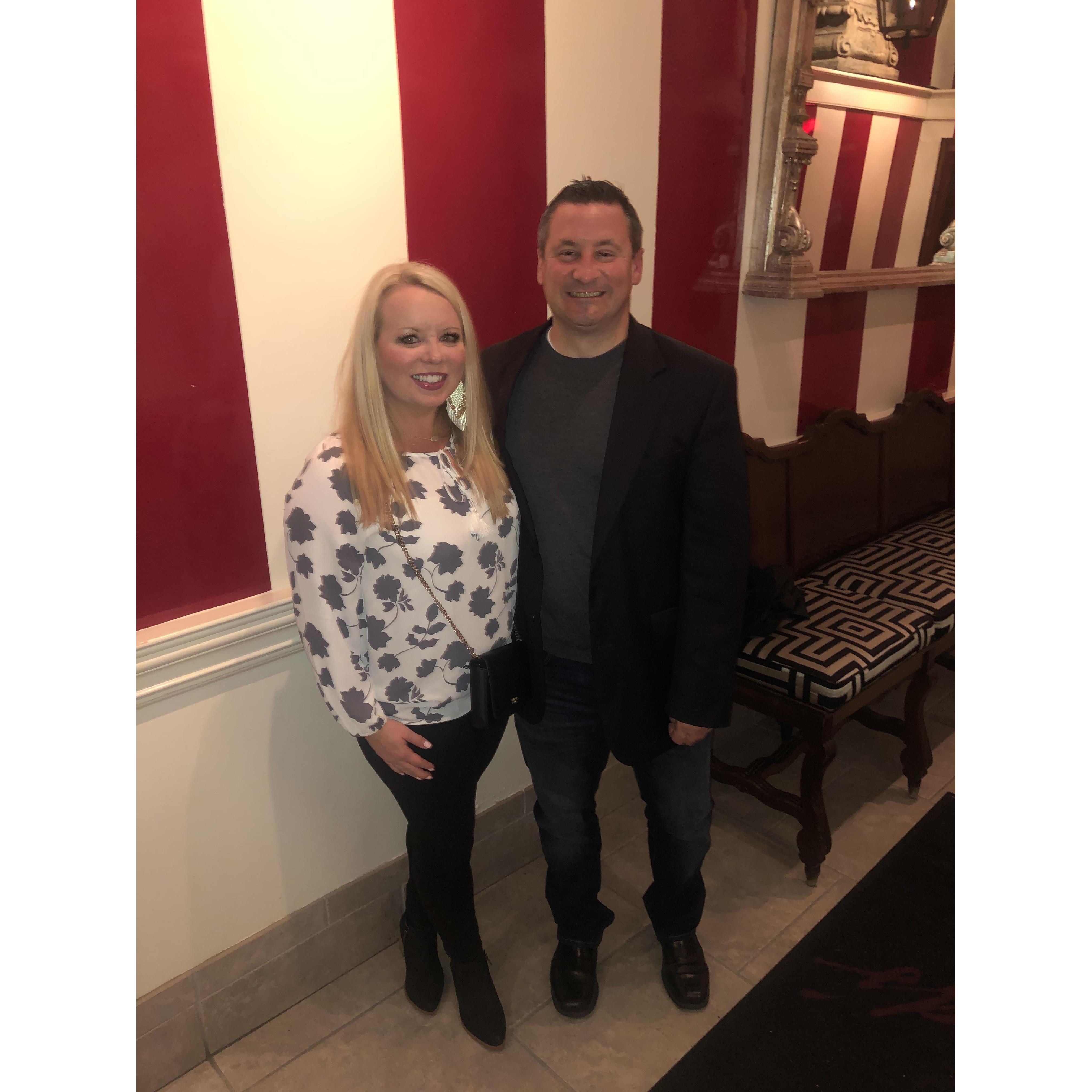 A night out in NOLA where jackets are required. Tom is wearing a loaner which fit perfectly!
