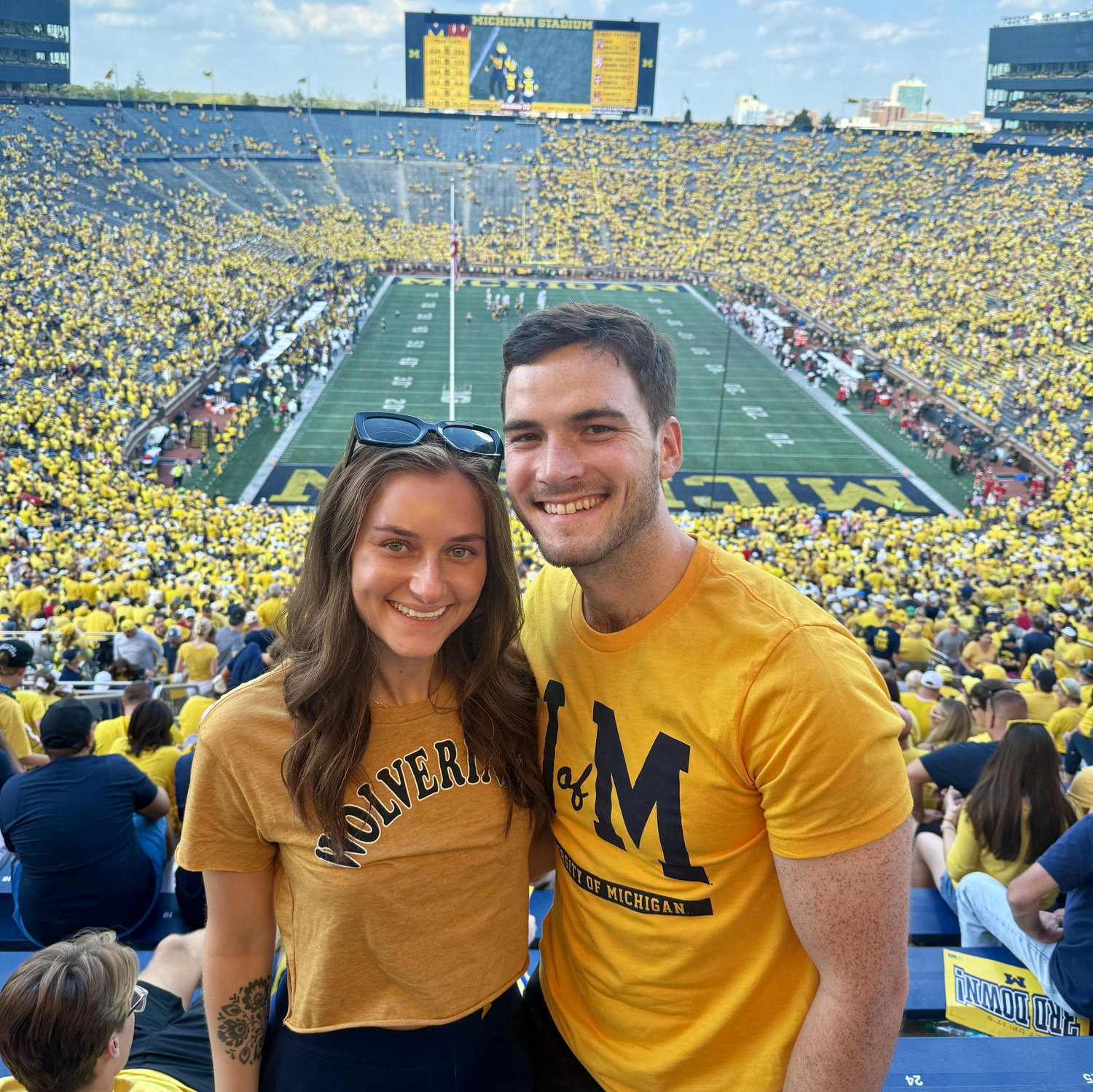 10/4/2025: Photo from our trip to Ann Harbor. Chloe's first time at the Big House!