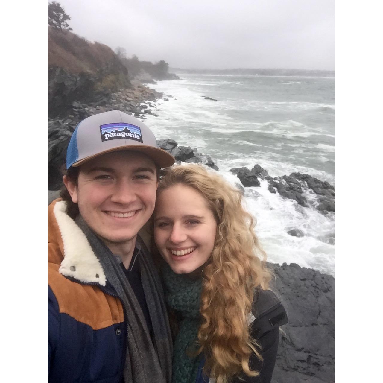 Checking out the Cliff Walk in Newport. (2016)