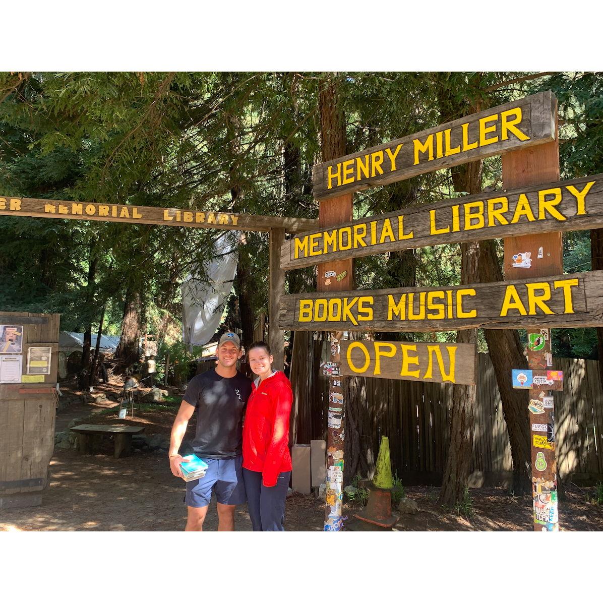 Our senior year we took a road trip to Big Sur and stopped at the Henry Miller Memorial Library