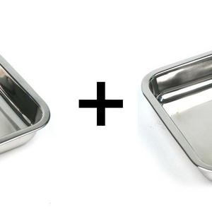 Happy Sales HSSSP-SQ2, 8-Inch Stainless Steel Cake Square Pan Set of 2