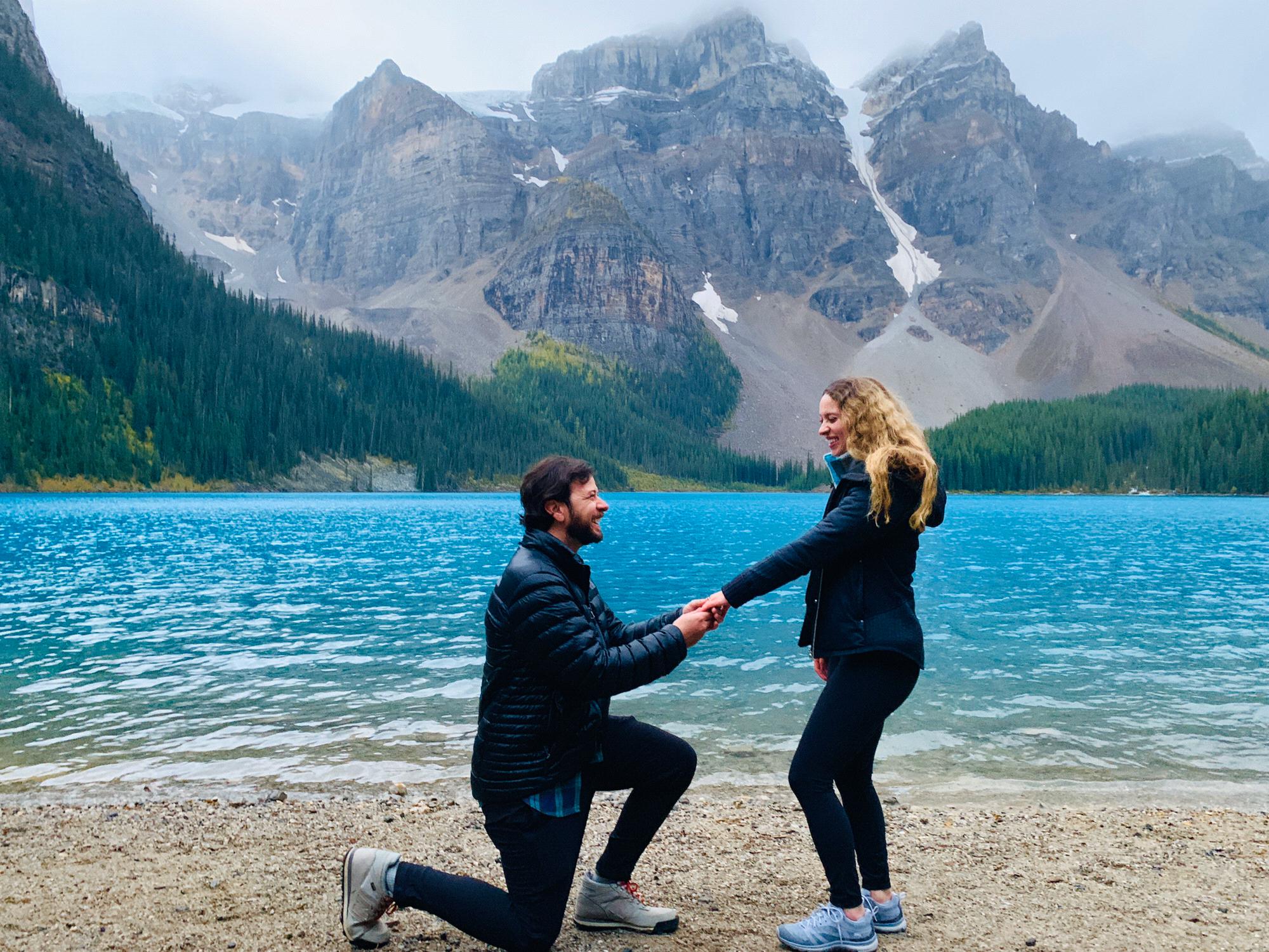 The Proposal: 9/14/19 in Beautiful Banff at Moraine Lake