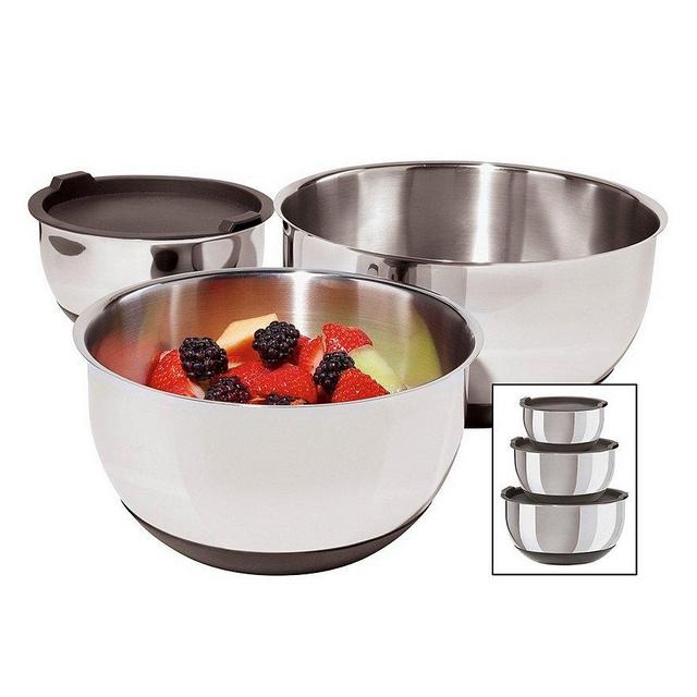 Oggi Non-Skid Stainless Steel Bowl Set