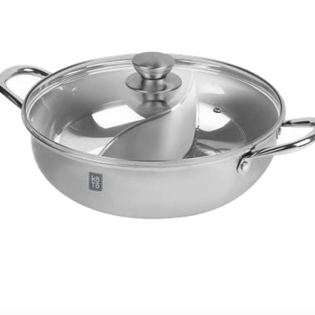 Premium Stainless Steel Shabushabu Pot (Double) 11.81in(30cm)