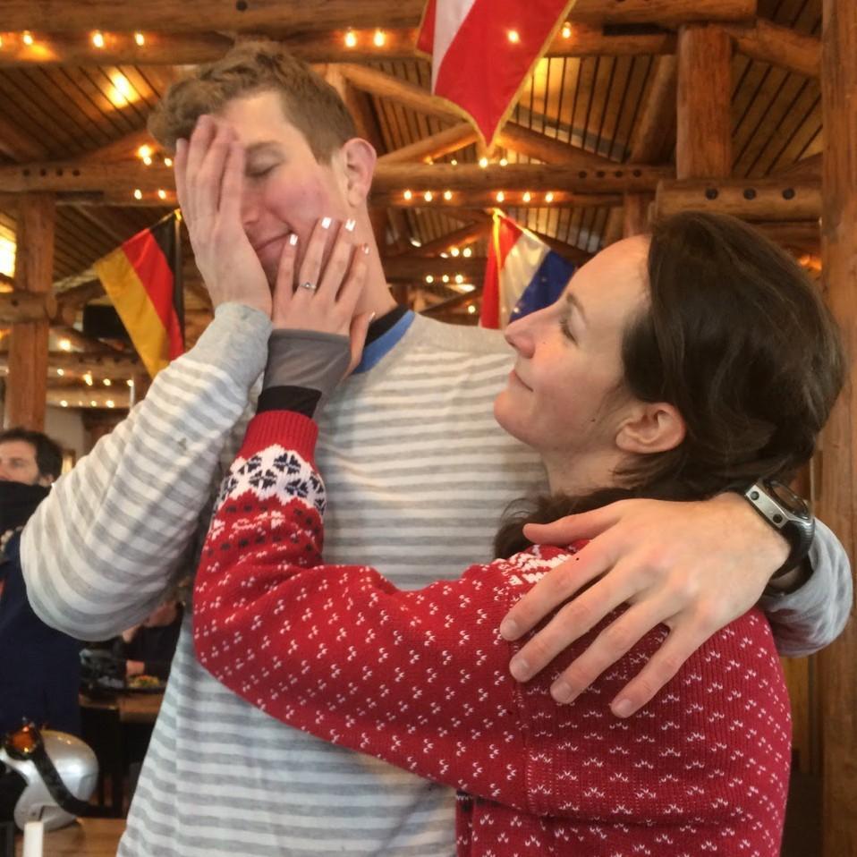Dan proposed on Christmas Day in 2016 while we were skiing in Colorado