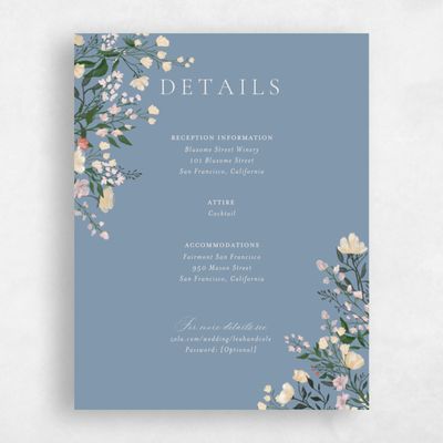 Storm Blue Wedding Enclosure - Melody
