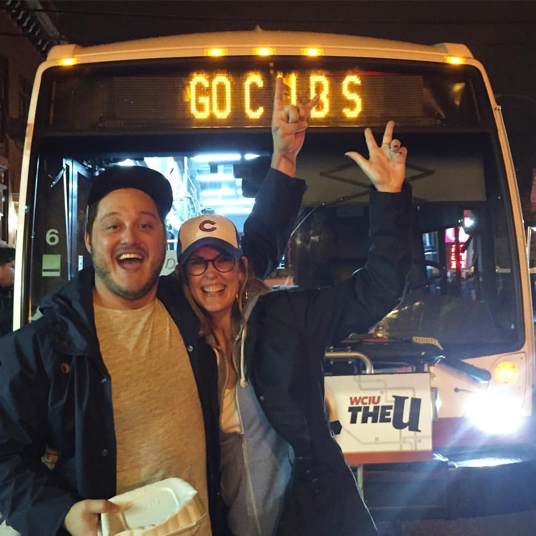 Best city EVER. Even the buses say Go Cubs!