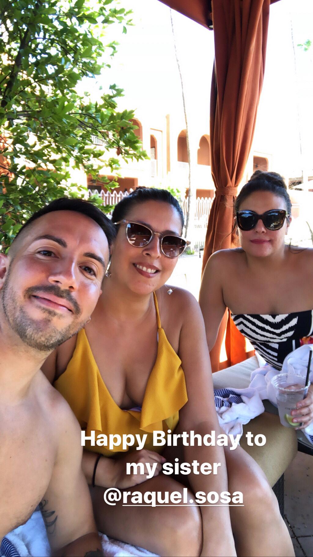 Robbie with his sisters, Raquel and Genara