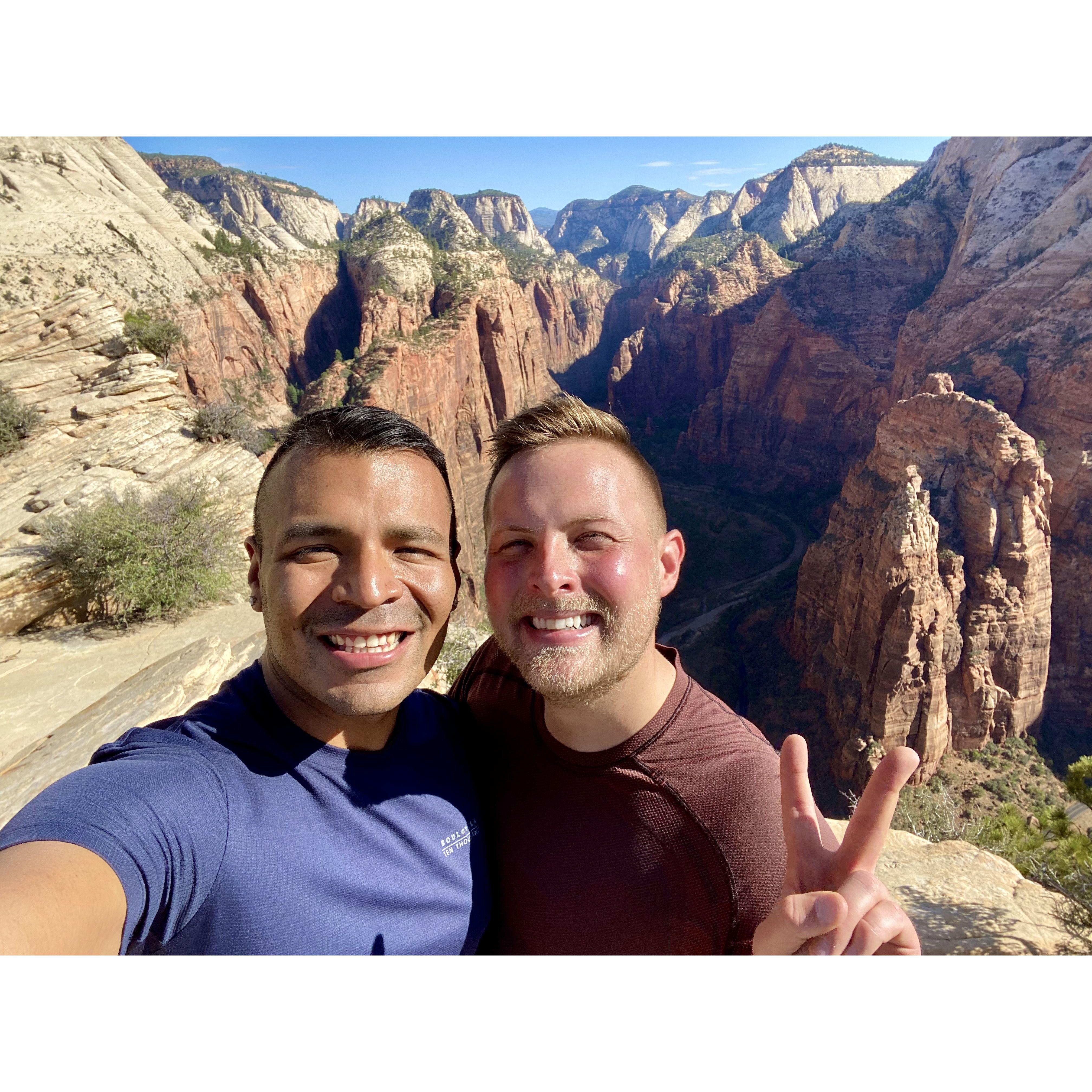 Such a crazy hike on "The Chains", Zion National Park, Utah