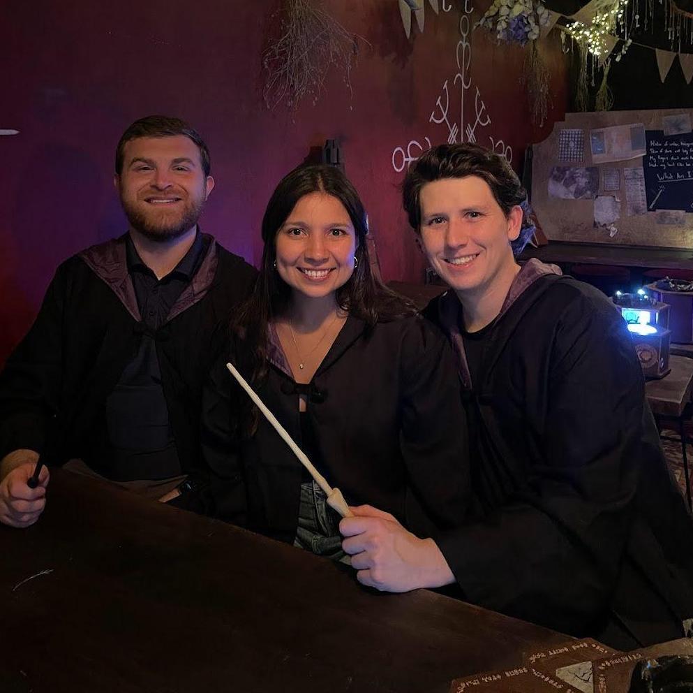 pretending to be wizards in London!