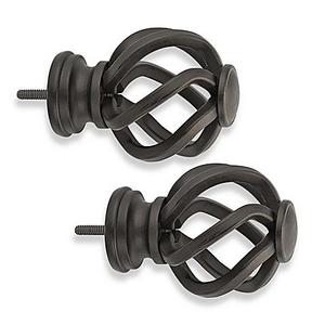Cambria® Elite Birdcage Finials in Matte Brown (Set of 2)