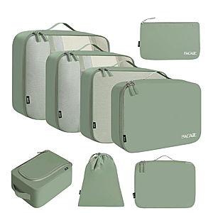 BAGAIL 8 Set Packing Cubes Luggage Packing Organizers for Travel Accessories-Matcha Green