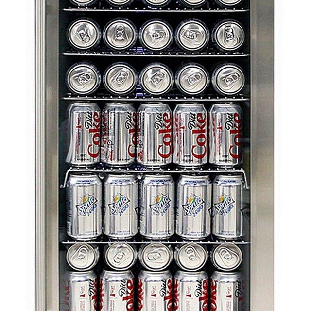 Whynter BR-130SB Beverage Refrigerator with Internal Fan, Black/Stainless Steel
