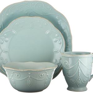 Lenox French Perle 4-Piece Place Setting, Ice Blue
