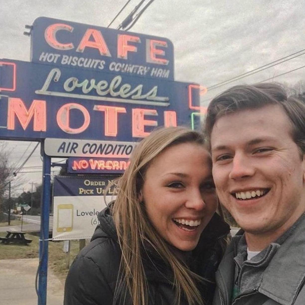 Our very first Valentine's Day at Loveless Cafe - a tradition we've kept every year since!