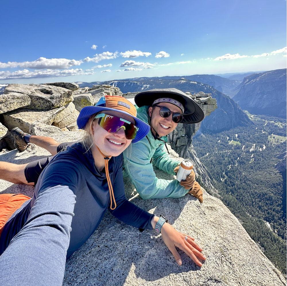 Hanging out at the top of Half Dome in Yosemite National Park, CA.