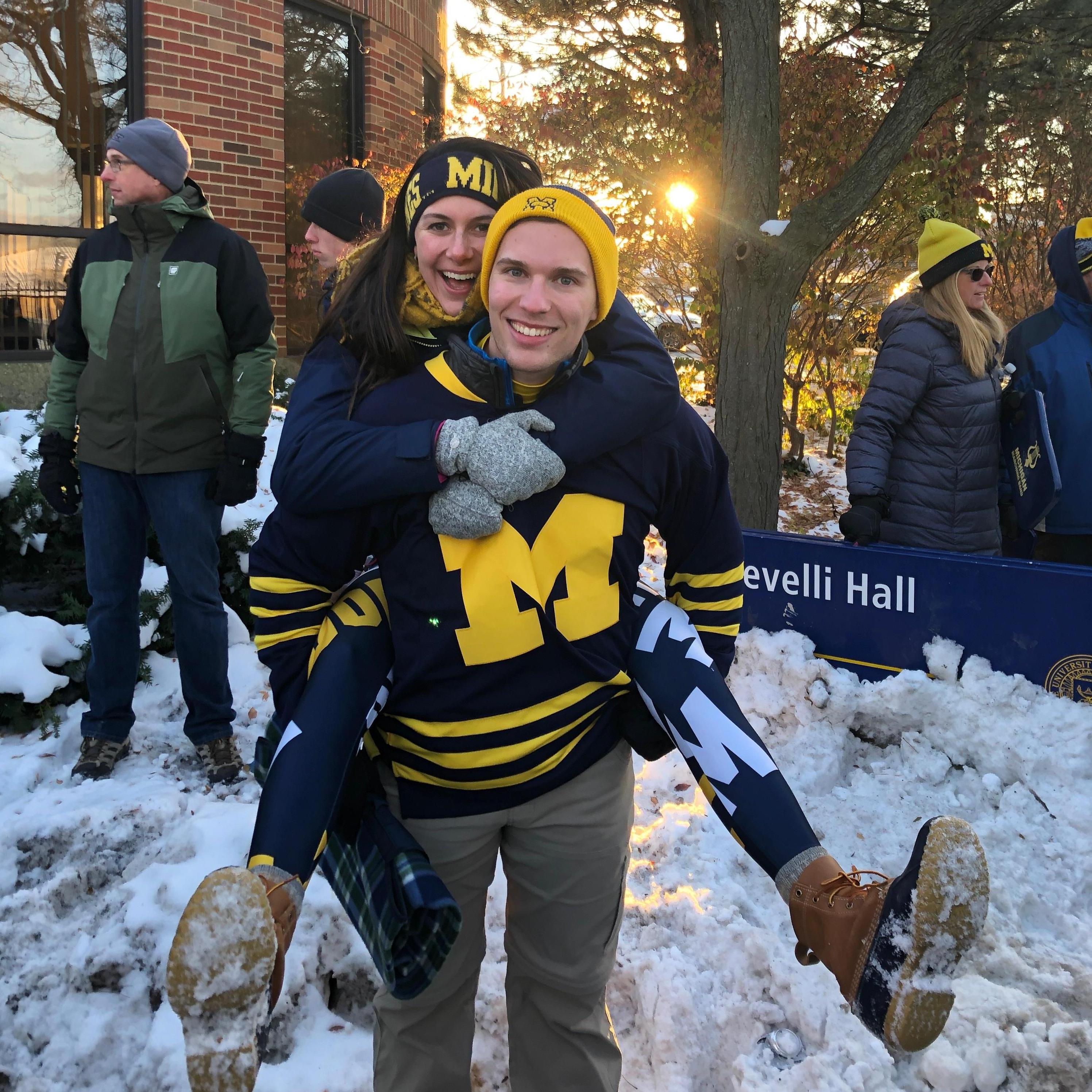I love that we get to watch Michigan football togther for life!