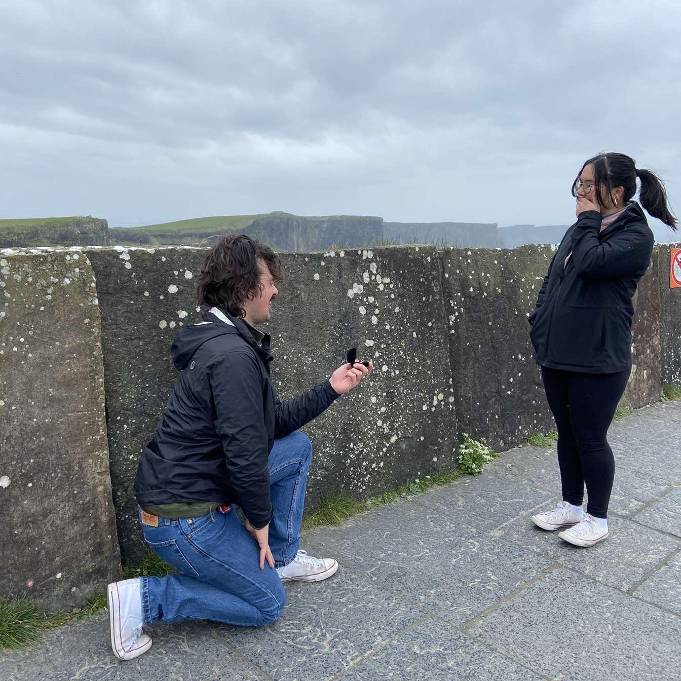 Engaged at the Cliffs of Moher, Ireland 🥰