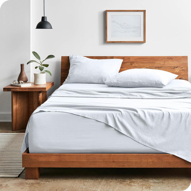 Sandwashed Microfiber White Queen Sheet Set by Bare Home