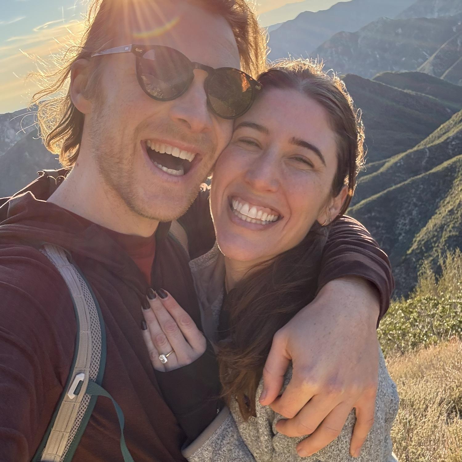 Our engagement at Strawberry Peak in Angeles National Forest