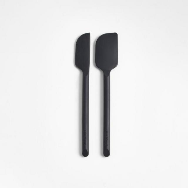 Black Silicone Mini Spatulas, Set of 2