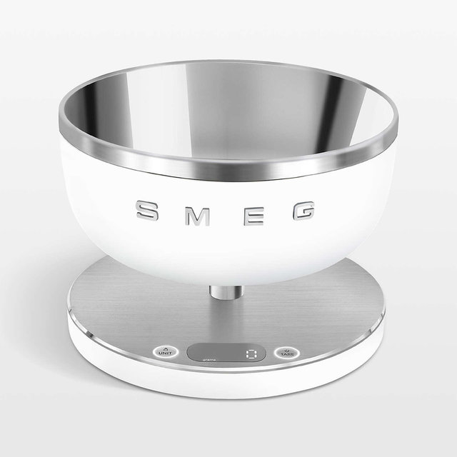 SMEG Matte White Contemporary Kitchen Scale