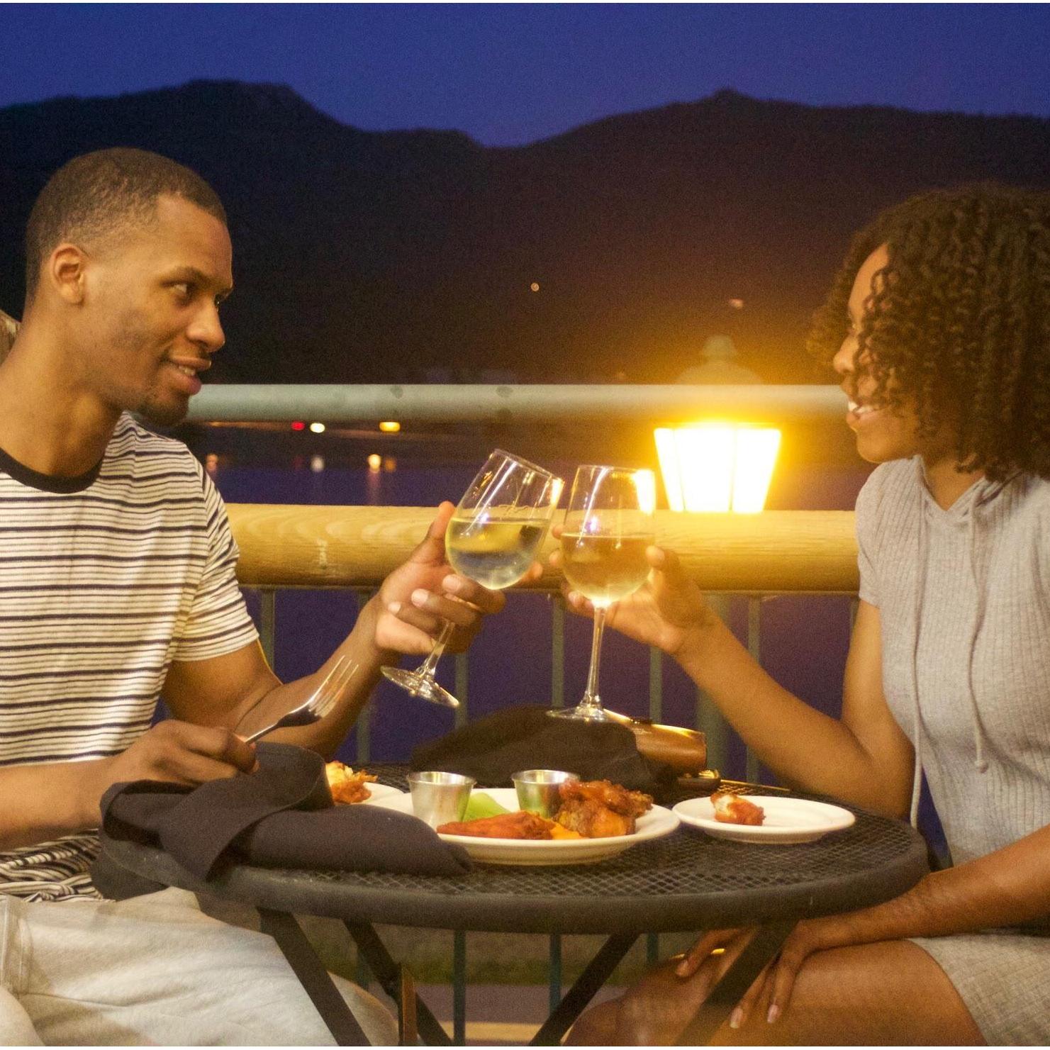 Romantic outdoor dinners at our hotel in Colorado.