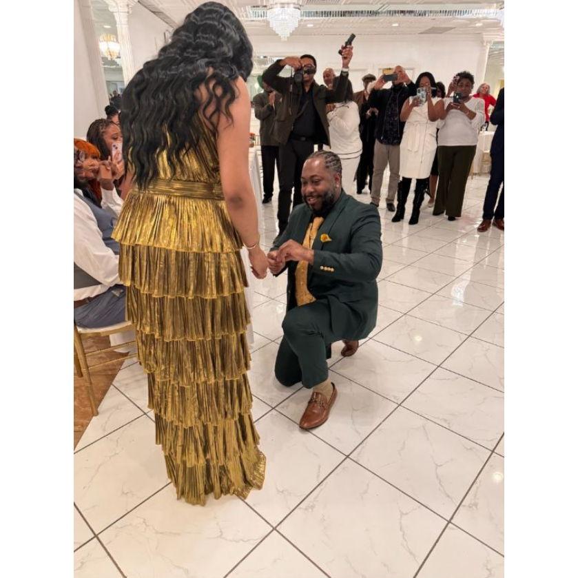Just before she said "I do"!
