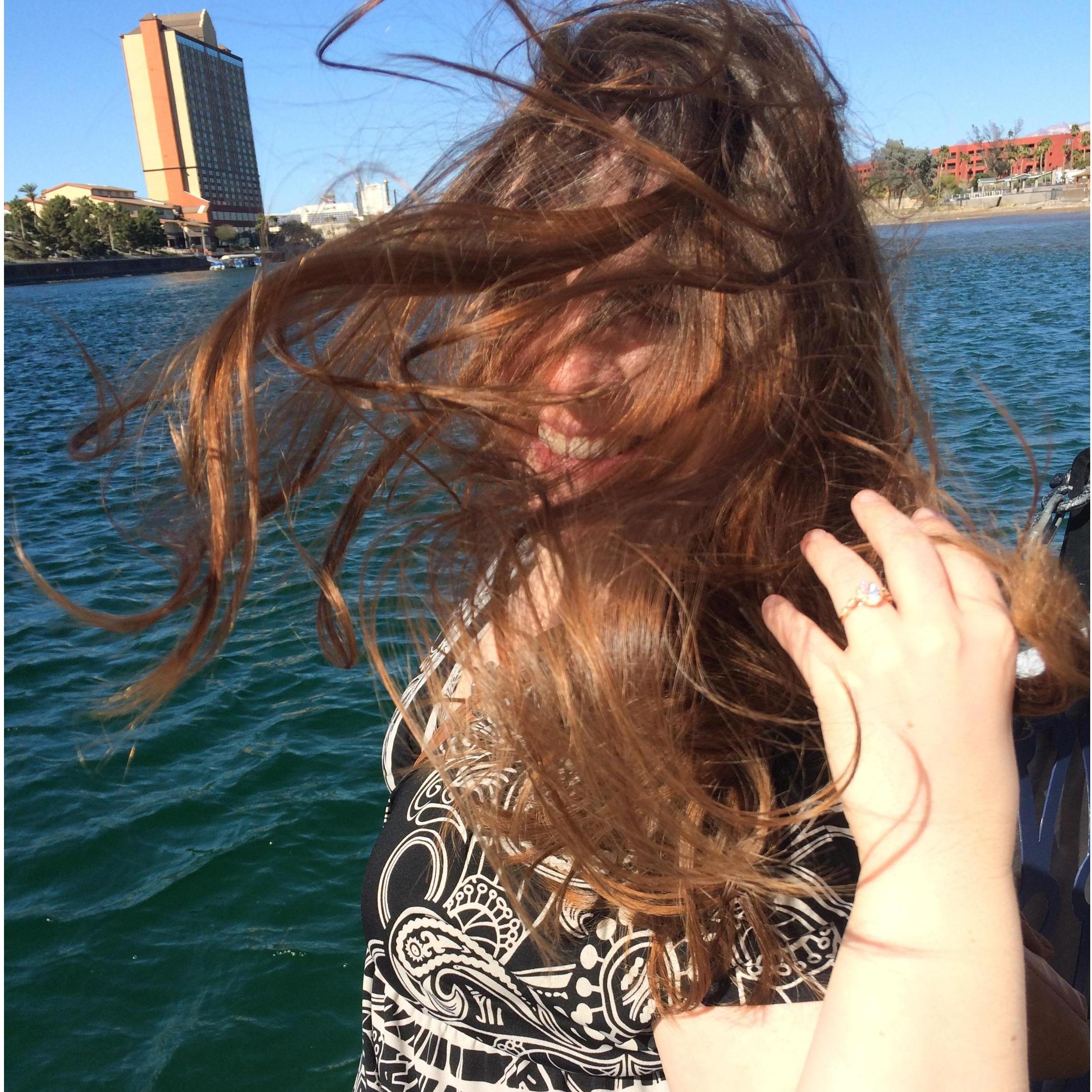 It was pretty windy on the river tour.