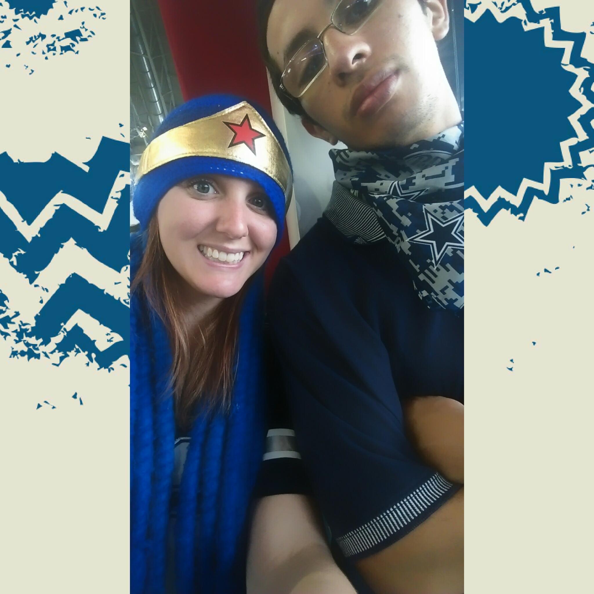 Danielle's Birthday with the Harkers. Carlos became a Cowboy Fan for a day. November 2015