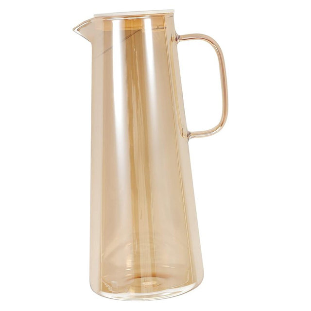 Amosfun Household Glass Pitcher Filter Lid Capacity for Water Iced Tea Juice and Beverages Stylish Design for Home Use