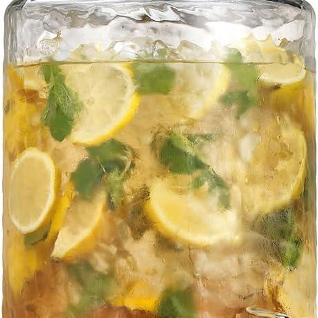 3 Gallon Classic Glass Ice Cold Beverage Drink Dispenser - With Glass Air Tight Lid - 100% Leak Proof Spigot - Wide Mouth Easy Filling For Outdoor, Parties & Daily Use (3-Gallon Clear)