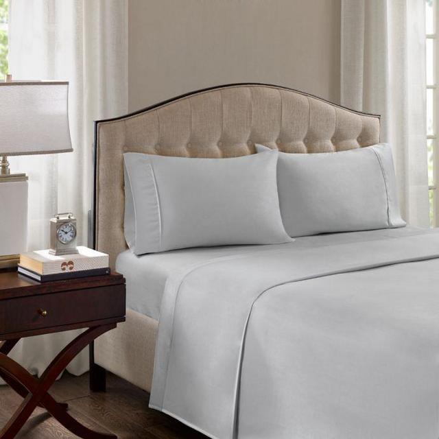 Madison Park 1500-Thread-Count Cotton Blend King Sheet Set in Grey