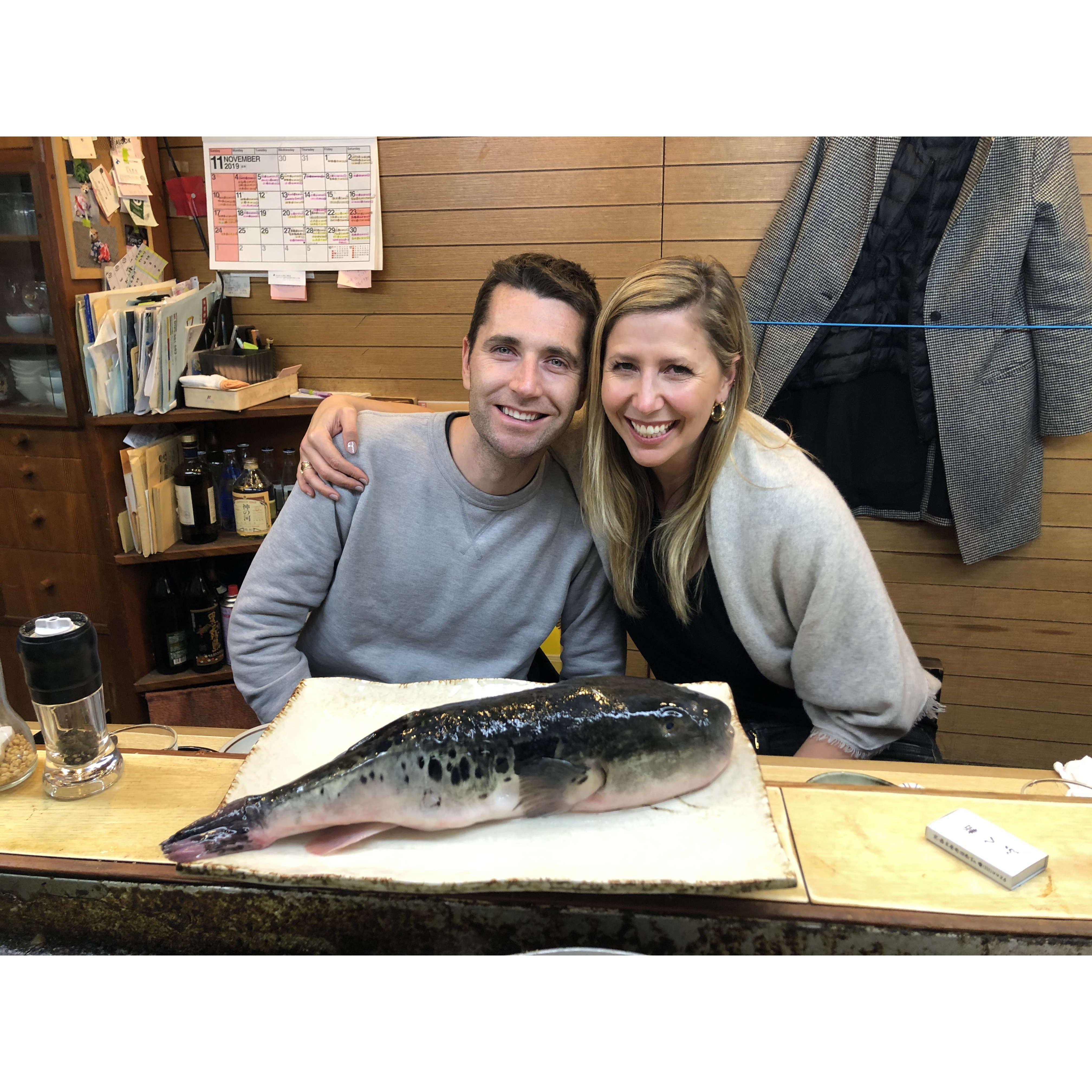 Nov 2019 - Japan - Puffer Fish Meal in Kyoto