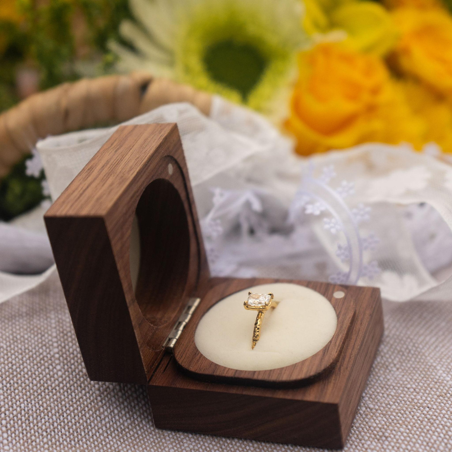 The most perfect ring in the world. Naomi likes to say it looks like it "was crafted in a mountain by dwarfs."