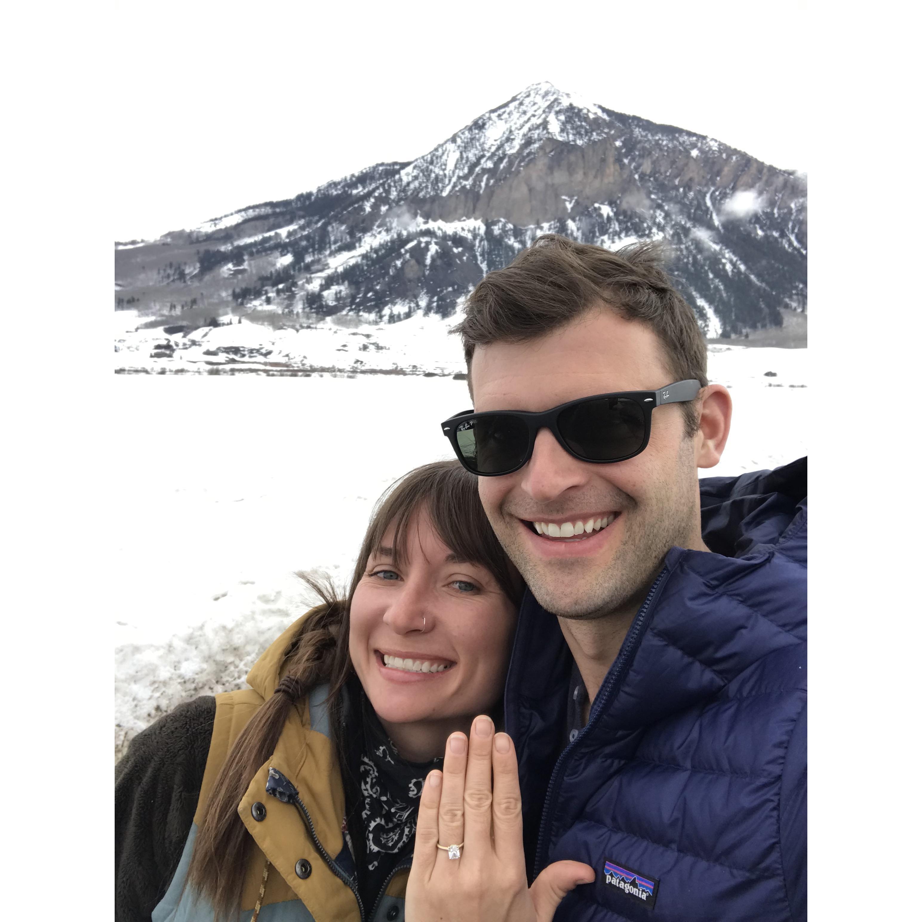 Proposal in Crested Butte!! Best day ever.