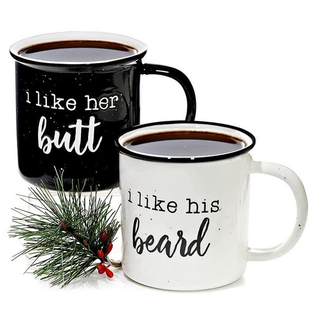 I Like His Beard I Like Her Butt Coffee Mug Set of 2, I Like Her Butt I Like His Beard Mug, I Like His Beard I Like Her Butt Mug, I Love His Beard I Love Her Butt I Like Her Butt Mug, His And Hers Mug