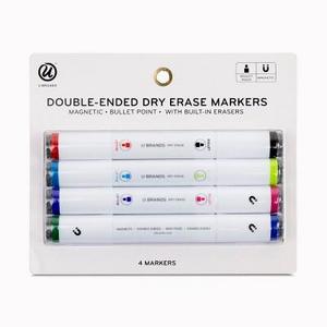 UBrands - Ubrands® Magnetic Double-Ended Dry Erase Markers 4ct